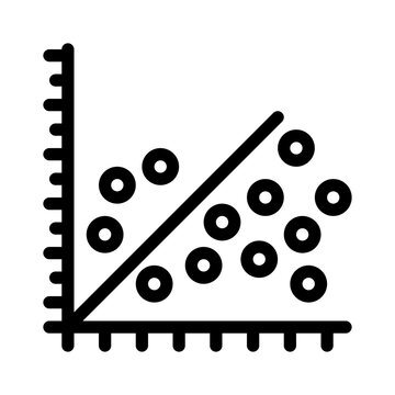 scatter plot line icon