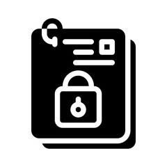 data privacy glyph icon