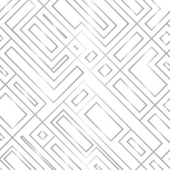 Abstract, monochrome, geometric template for web page, texture, map, poster, fabric, textile. Graphic repetitive black and white line design.