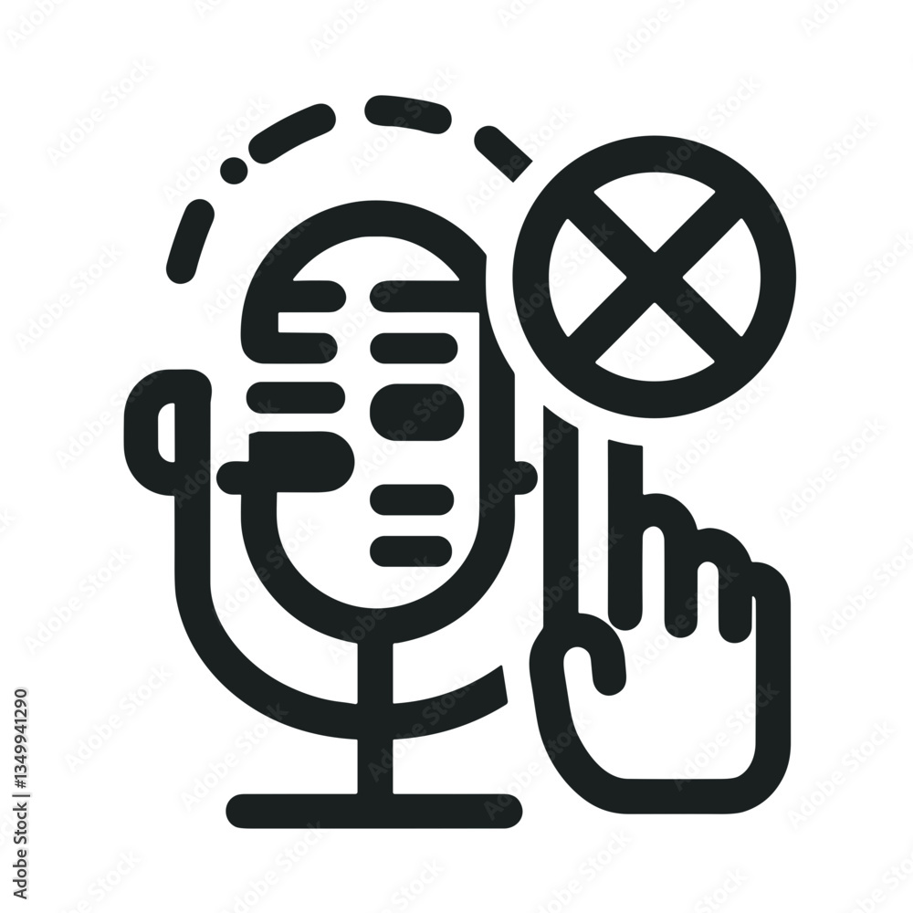 Poster microphone with a 