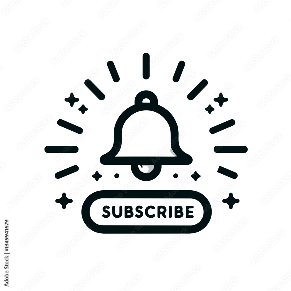 Poster notification bell with a 