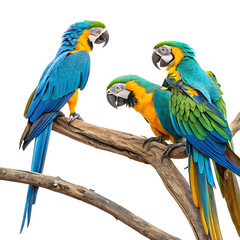 Vibrant Macaw Trio