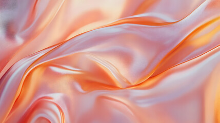 Obraz premium Silk Symphony: The delicate folds of lustrous silk create a mesmerizing dance of light and shadow, revealing a tapestry of colors. A testament to the soft and luxurious appeal of high-quality fabric.