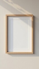 Minimalist vertical photo album mockup with plain pages and simple frame, clean, minimalism