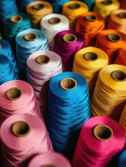 Colorful Thread Spools
