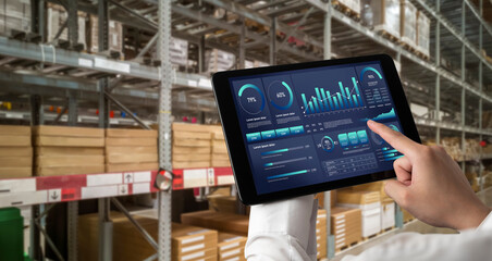 Business data dashboard provide business intelligence analytic for marketing strategy planning...