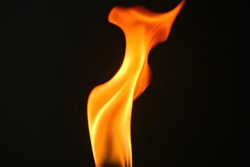 Obraz premium A solitary flame rising gently against the dark background