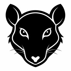 Vector illustration of a rat's head