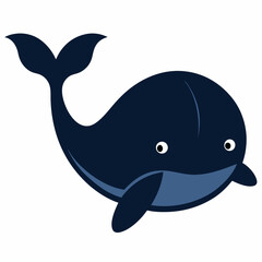 Whale fish vector illustration