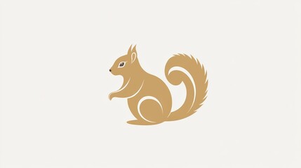 Simple Squirrel Silhouette, Graphic Design,  Nature Concept, Suitable for Logo or Icon