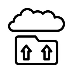 cloud backup line icon