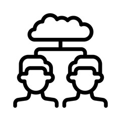 public cloud line icon