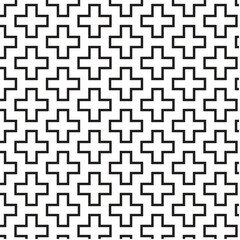 Geometric crosses pattern, geometric crosses seamless, geometric crosses pattern background, cross monochrome 