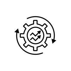 Automation and optimization icon vector graphics