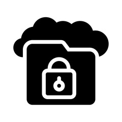 cloud storage glyph icon