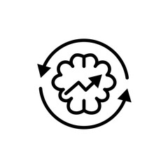 Boosting productivity icon vector graphics