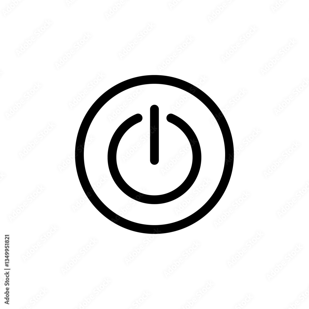 Poster button on off icon vector graphics