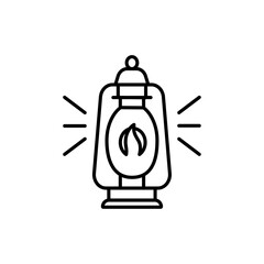 Camping lantern icon vector graphics