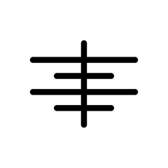 Center align icon vector graphics