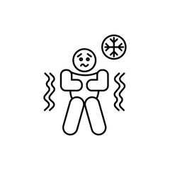 Cold human icon vector graphics