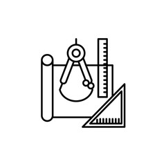 Construction plan icon vector graphics