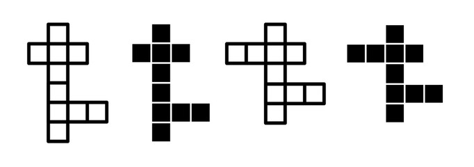 Crossword icon vector graphics