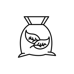 Eco bag icon vector graphics