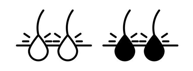 Epilation icon vector graphics
