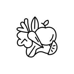 Healthy food icon vector graphics