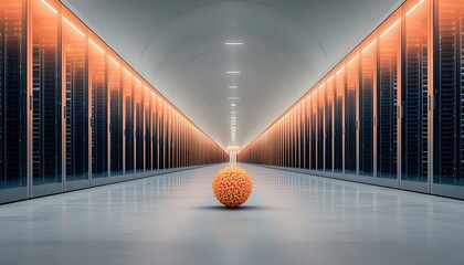 Data Sphere in Server Corridor.
