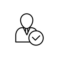 Permanent employee icon vector graphics