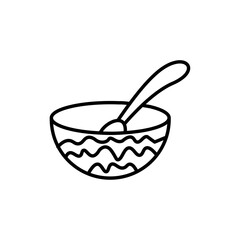 Porridge baby cereal icon vector graphics