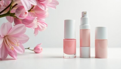 Immaculately white surface; ideal for showcasing cosmetic products, cream, luxury