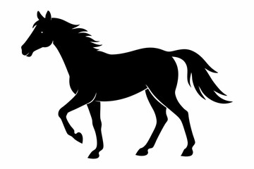 horse black silhouette vector