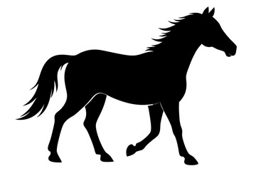 horse black silhouette vector