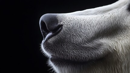 Fototapeta premium Close-up of a polar bear's nose and muzzle