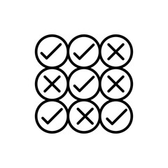 Tic tac toe icon vector graphics