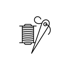 Thread needle icon vector graphics