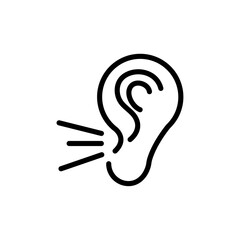 Tinnitus awareness icon vector graphics