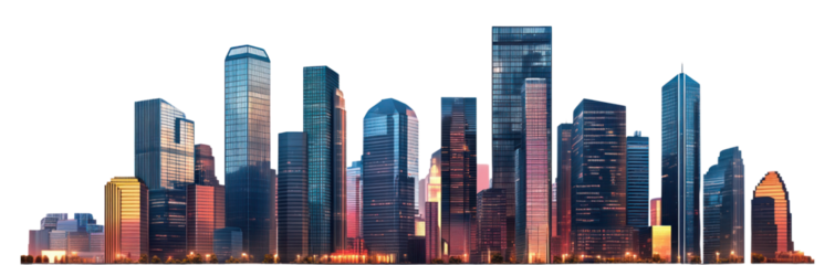 PNG Layers of office buildings architecture cityscape modern.