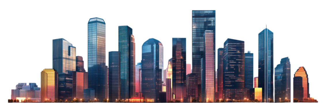 PNG Layers of office buildings architecture cityscape modern.