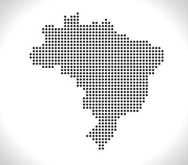 Map of Brazil from dots