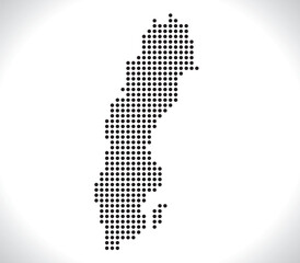 Map of Sweden from dots