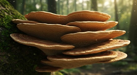 A massive, shelf-like mushroom with overlapping layers.