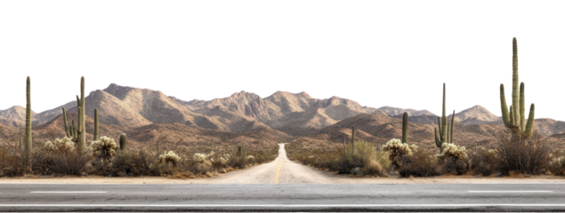 PNG Real asphalt road landscape scenery desert.