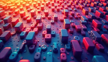 Obraz premium Abstract geometric shapes repeating on surface, graphics, stock, graphics