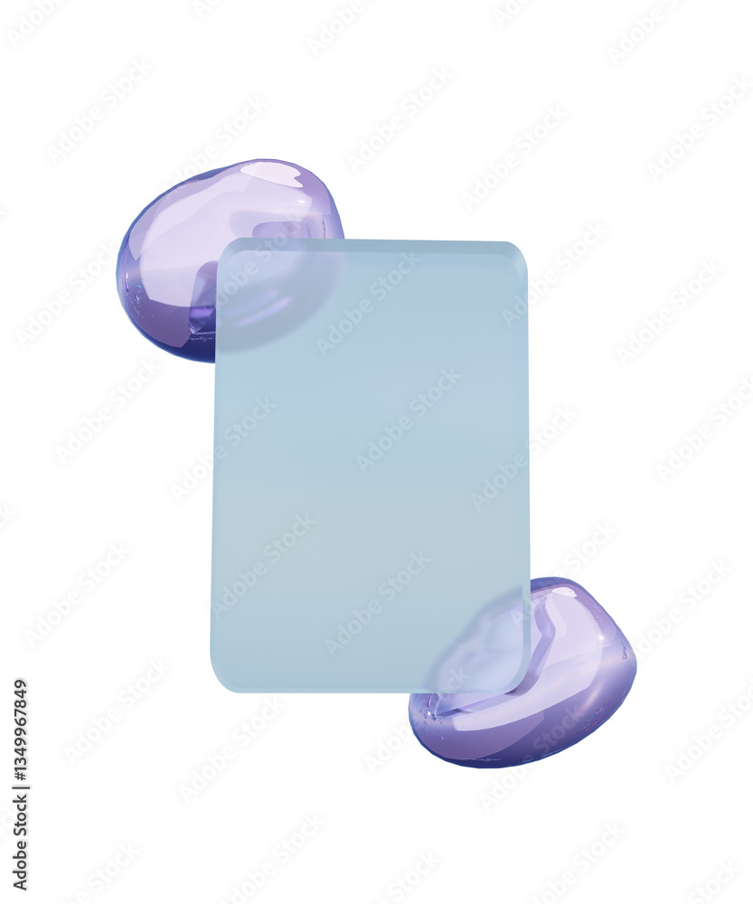 Fototapete modern abstract digital ui design with soft glassmorphism effect. a futuristic transparent interface
