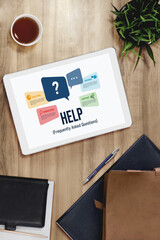 Help screen on the website provide answer to FAQ frequently asked question snugly with knowledge...