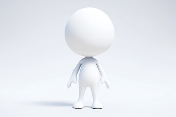 Simple white cartoon person