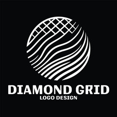 Diamond Grid Vector Logo Design